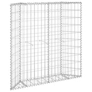 Aiuola rialzata fioriera piante fiori trapezio gabbione giardino acciaio zincato 100 x 20 x 100 cm 02_0001320