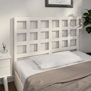 Testiera per Letto-Testata-Testiera Decorativa Bianca 125,5x4x100 cm Legno Massello di Pino 913121