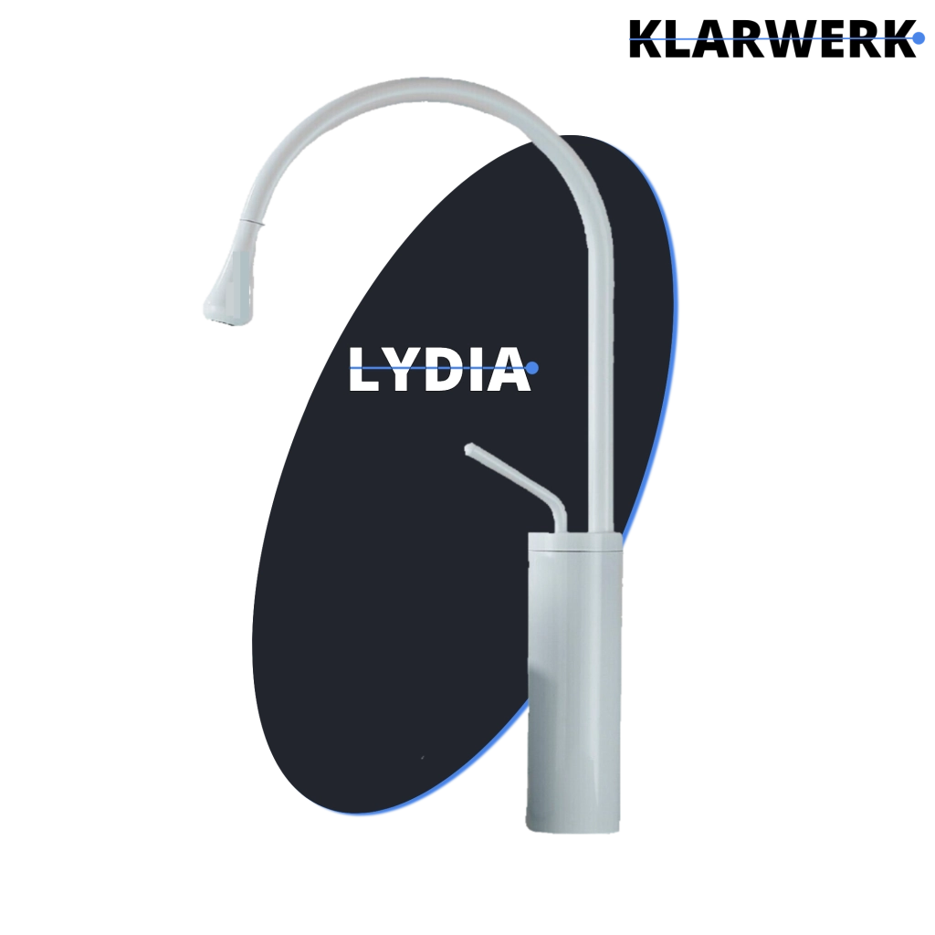 Lydia | Rubinetto da bagno bianco Hotel Gastro | Rubinetto in acciaio inox per lavelli alti miscelatore 2 attacchi |Raccordo ad alta pressione alto |