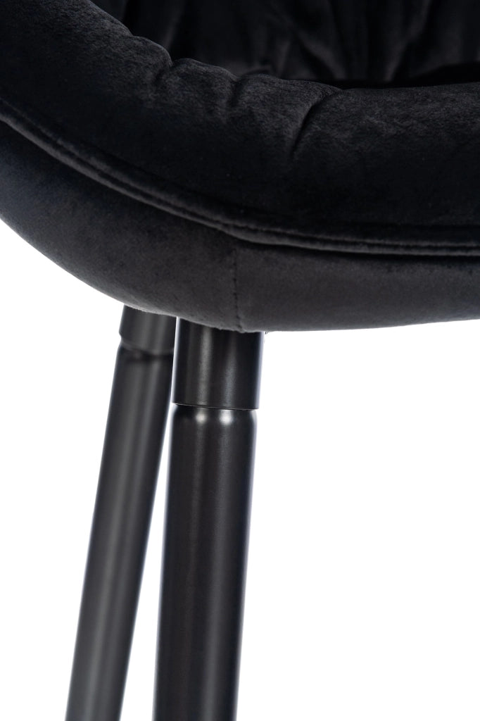 Sgabello da bar Gibson nero,Velluto