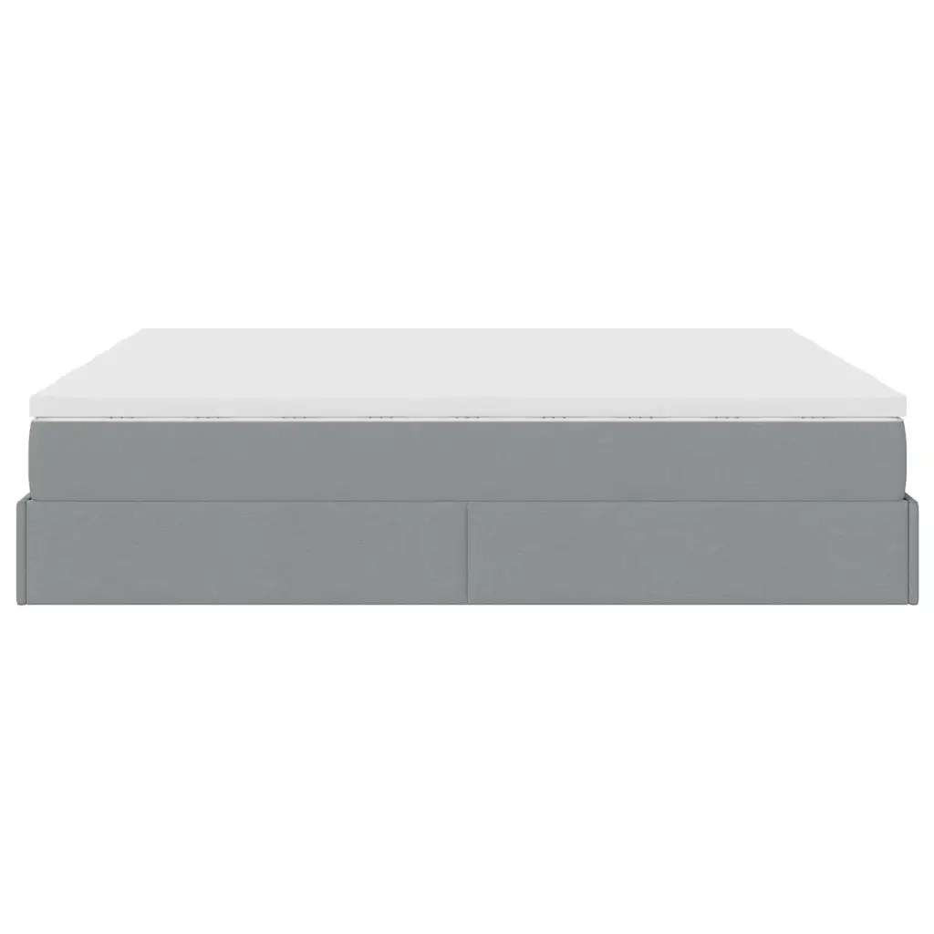 Struttura Letto Pouf con Materassi 160x200 cm in Tessuto 3311234