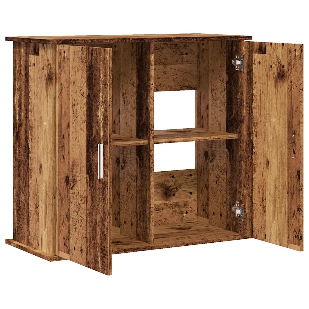 vidaXL Supporto Acquario 81x36x73 cm in Legno Multistrato Legno Antico