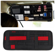 Organizzatore Multi per Ombrello Auto - Gomma Antiscivolo - Borsa di Ripristino - Universale - 34,5 x 13,5 cm - Nero/Rosso