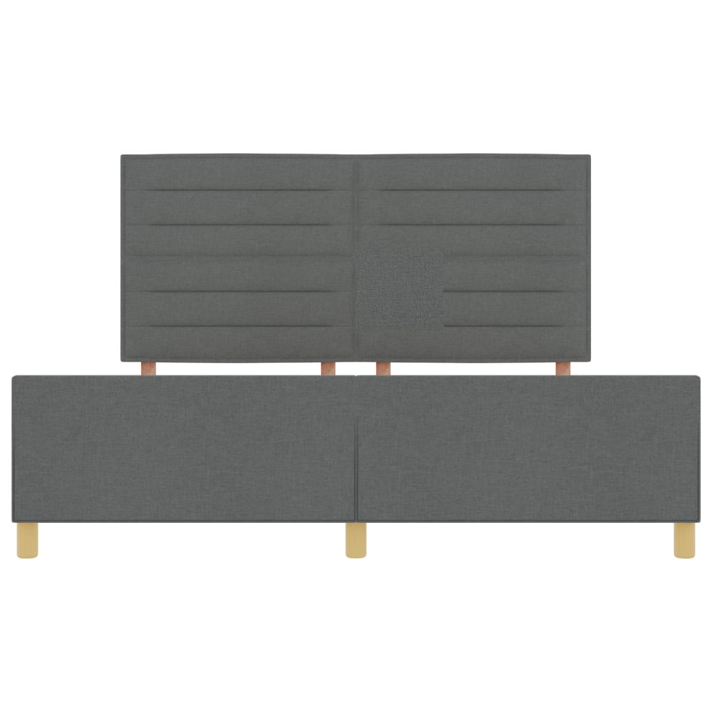 Letto Grigio Scuro 180x200 cm Tessuto