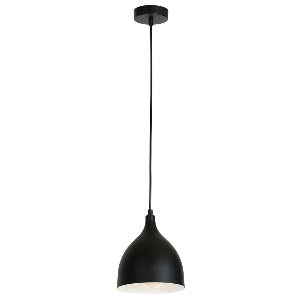 Lampada a sospensione nera Noak Classic Luminex E27 15W