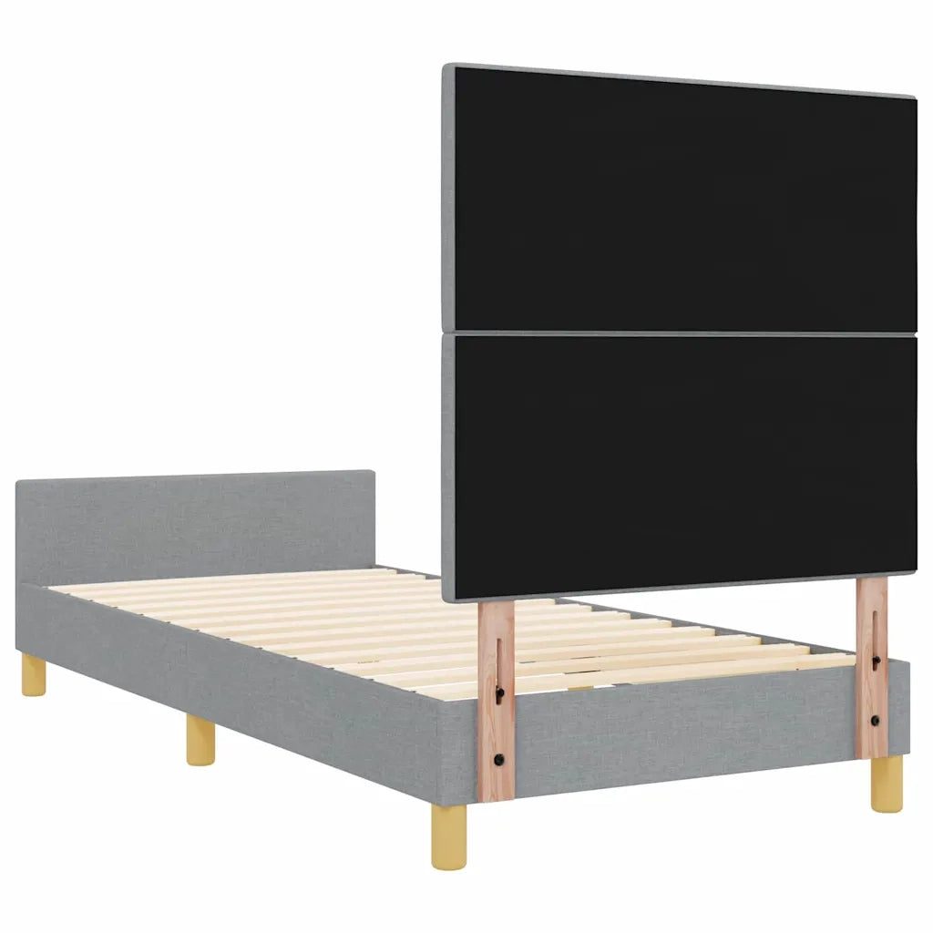 Struttura del letto Grigio chiaro 100 x 200 cm Tessuto 3344704