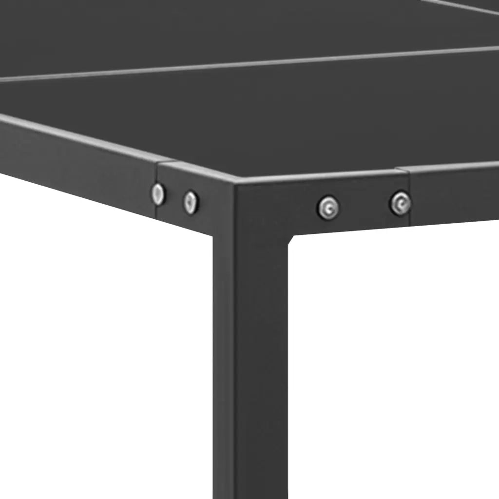 Tavolo da Giardino Antracite 130x130x72 cm in Acciaio e Vetro cod mxl 34176