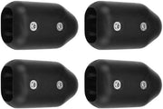 Touwklemmen 4 Stuks - Klem per 6,5-8 mm Touw - Nero - Touw Fortemente Intrecciato - 5 x 2,7 x 2 cm - Connettore per Touw