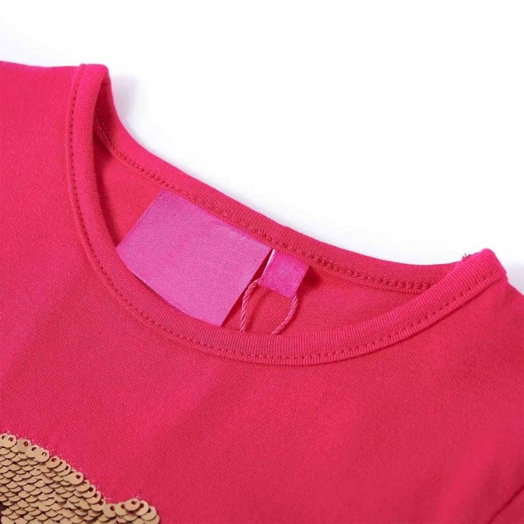 Maglietta da Bambina a Maniche Lunghe Fucsia 116