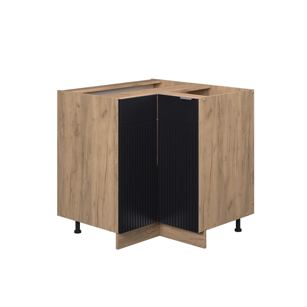 Vicco Mobile ad angolo cucina Nero a righe 80.5 cm senza piano di lavoro