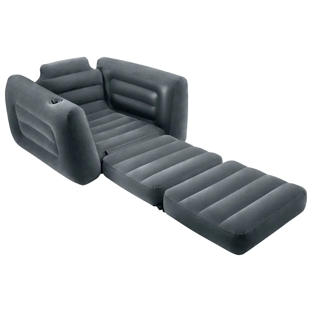 INTEX Sedia Estraibile 117x224x66 cm Grigio Scuro 3202940