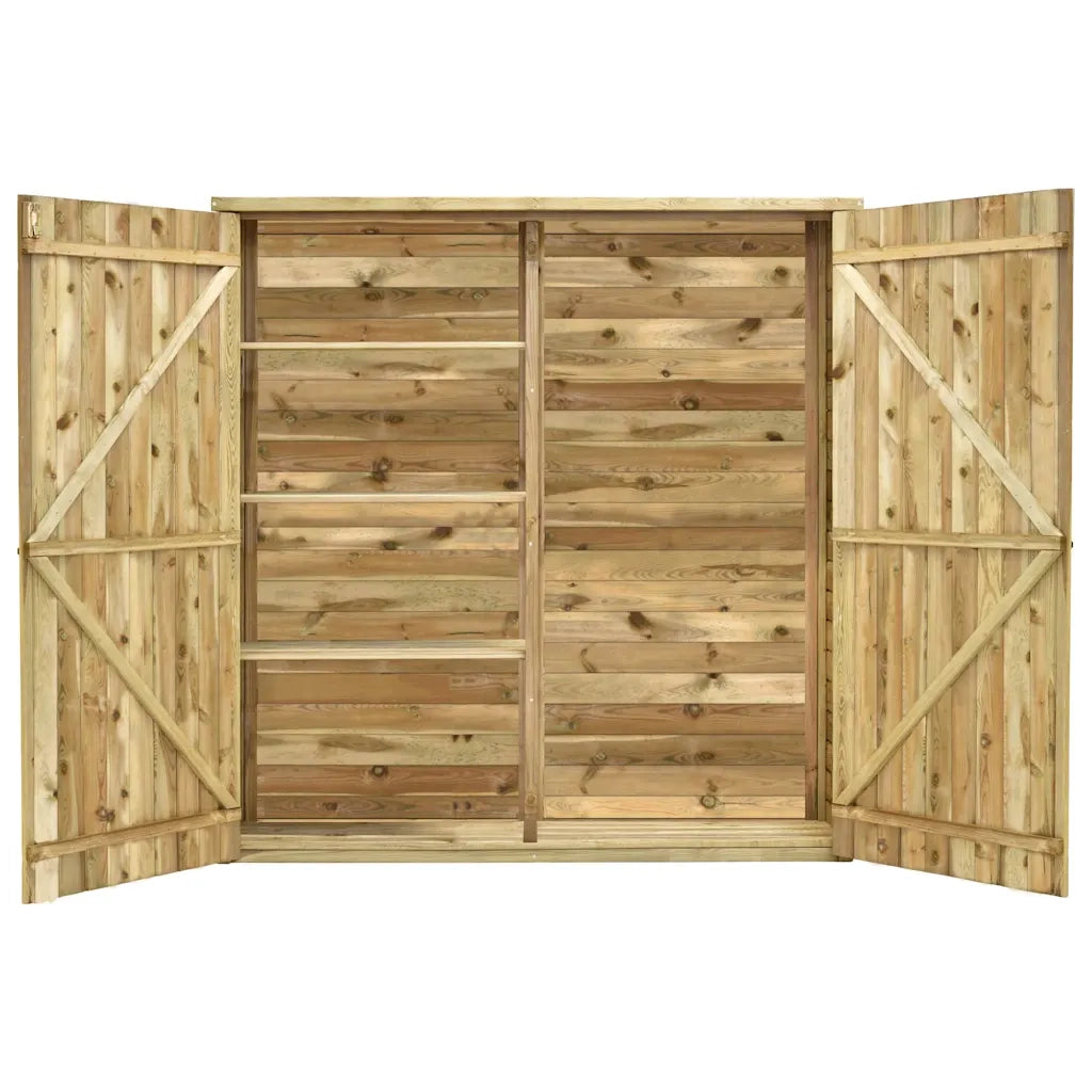 Rimessa Attrezzi da Giardino 163x50x171 cm in Pino Impregnato 46362