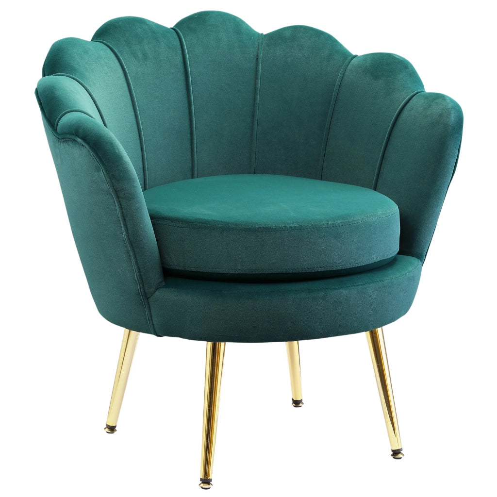 Poltrona Vintage in Velluto Verde ¨C Zephmum ¨C Poltroncina da Camera