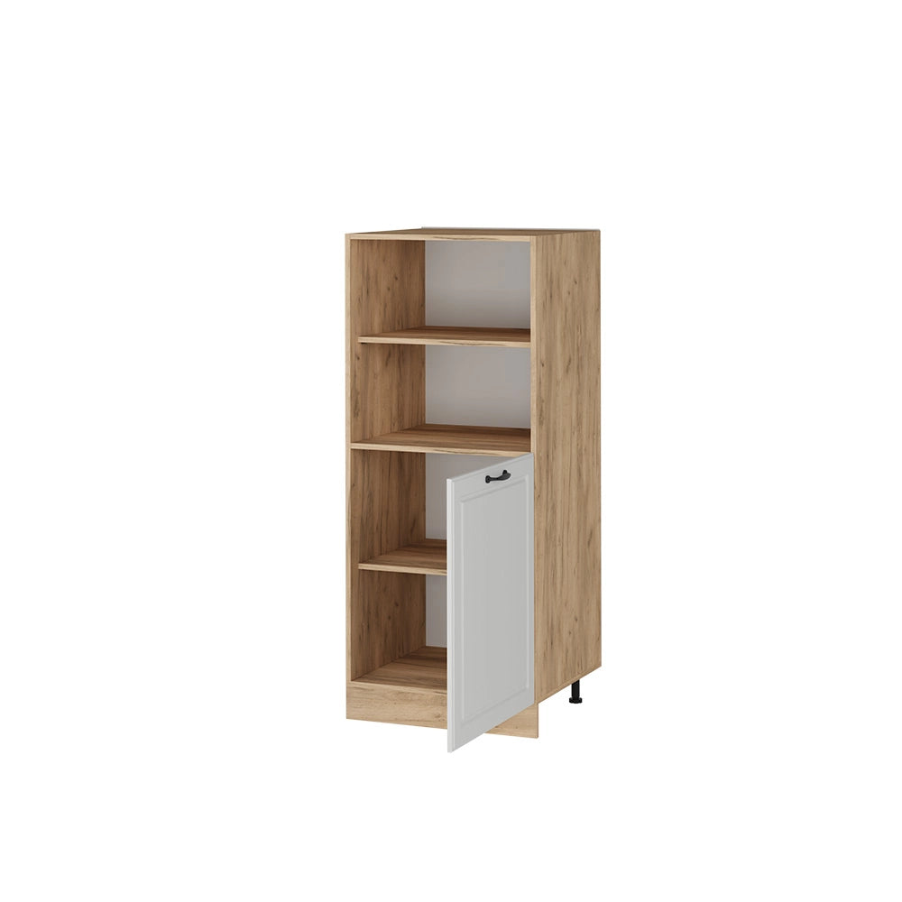 Mobile per forno da incasso R-Line Bianco rustico/Rovere dorato 60 cm Vicco