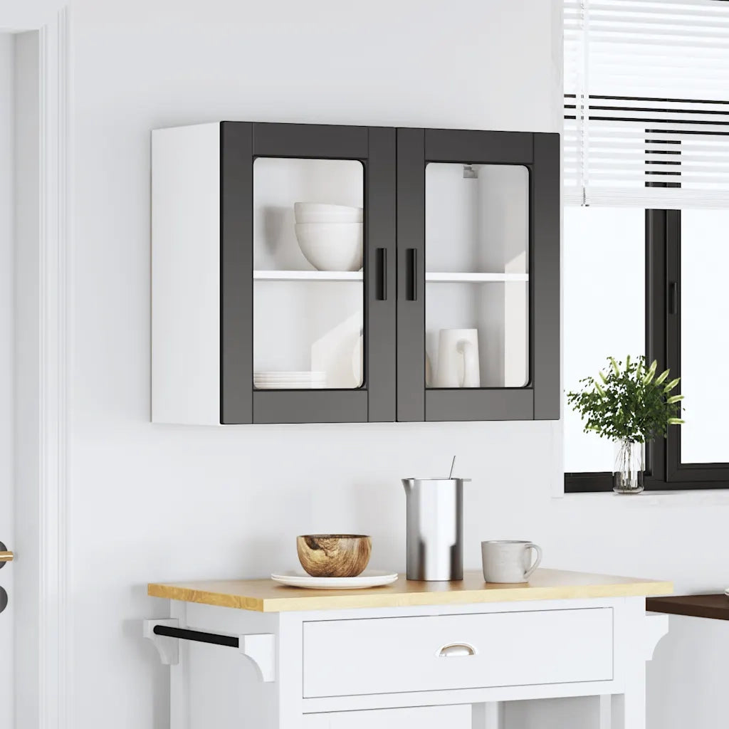 Pensile da Cucina con Porta in Vetro Porto Nero