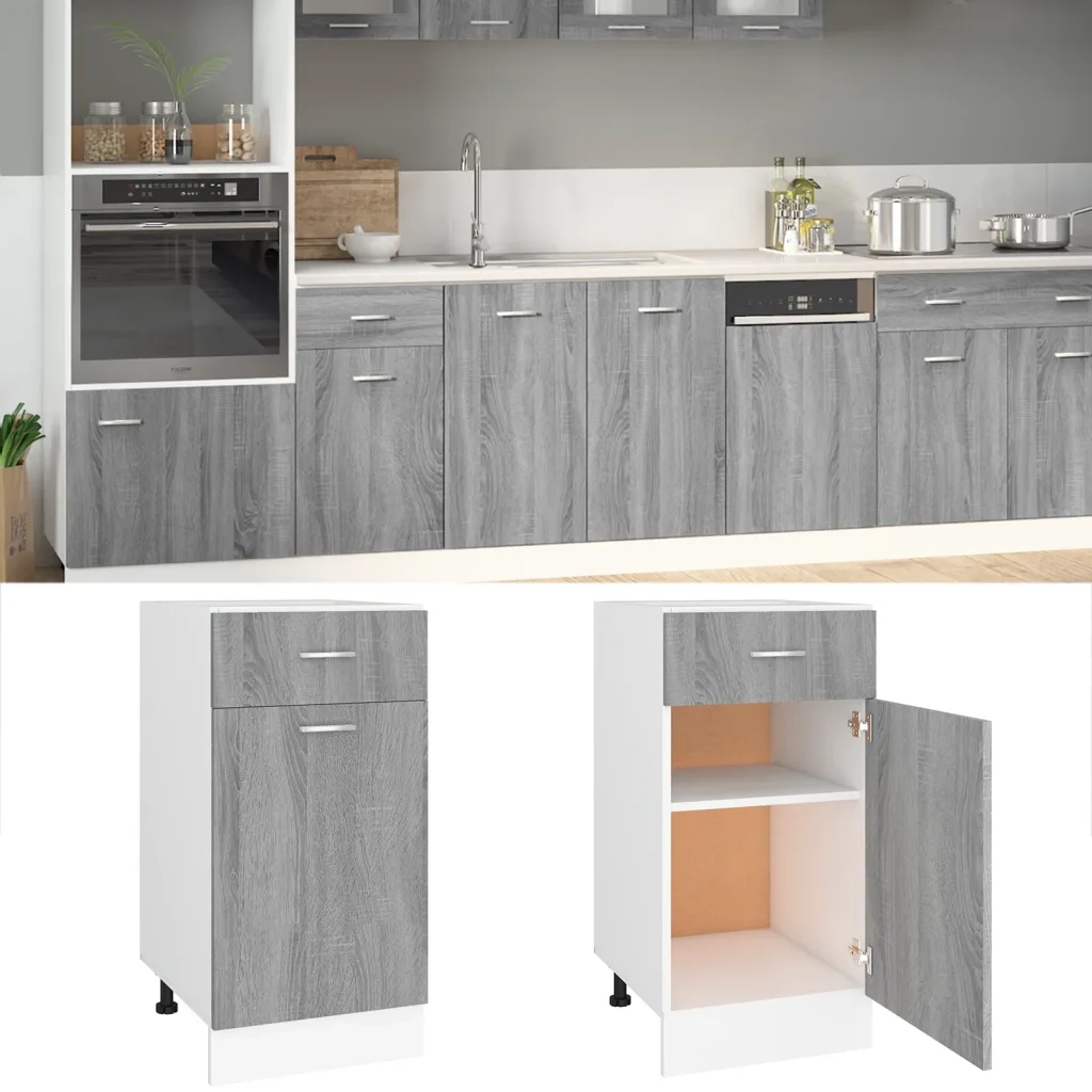 Mobile con Cassetto “Lyon” Grigio Sonoma 40x46x81,5 815571