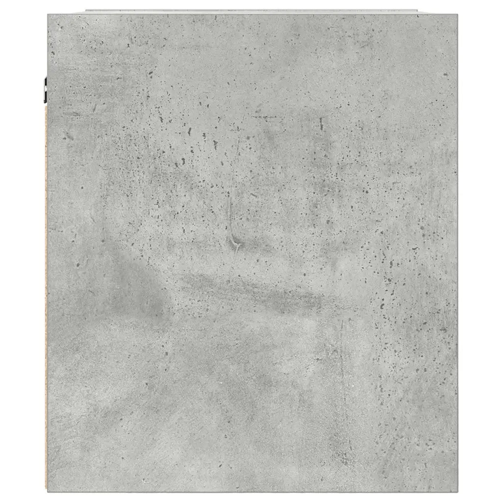 Comodino | Armadio da Notte | Mobiletto da notte a Muro Grigio Cemento 38x34x40 cm
