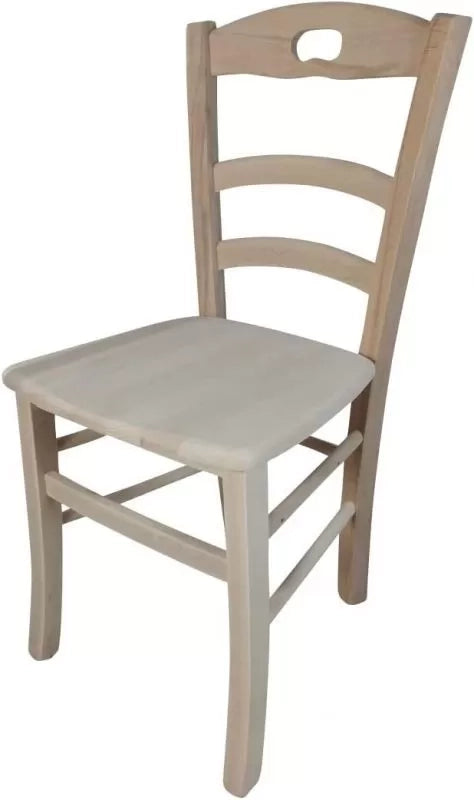 Set 2 sedie cucina classico legno grezzo seduta legno 40x44x88 - Mobili 2G