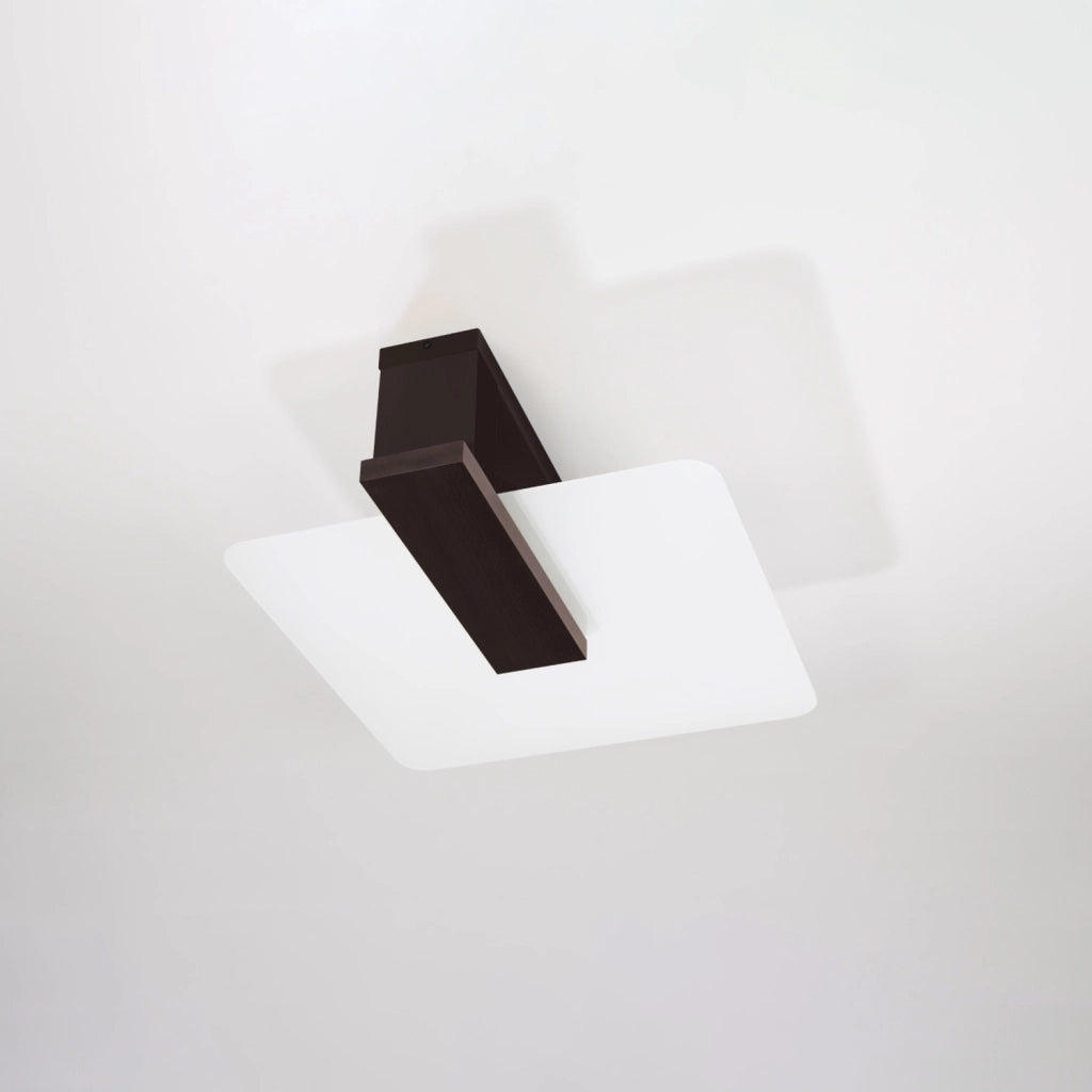 Applique/plafoniera NORKKA wenge legno 2xE27 Pure Lume