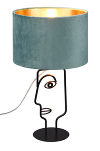 Lampada da Tavolo da Interno Attacco E27 in Metallo Nero