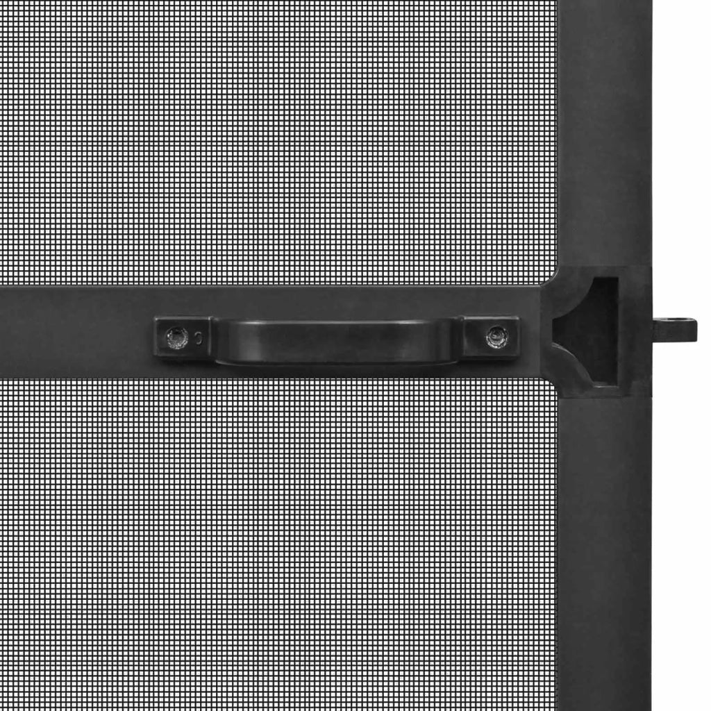 Schermo Insetti a Battente Antracite e Nero 100 x 215 cm CFW4359071