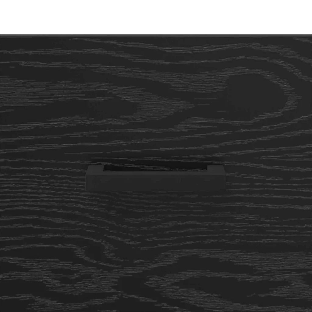 Comodino | Armadio da Notte | Mobiletto da notte con cassetto Rovere Nero 40 x 35 x 47,5 cm