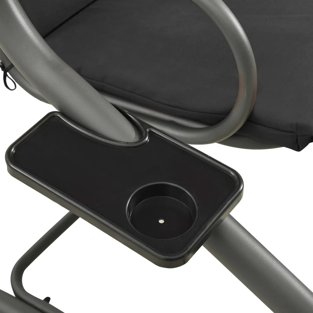 Panchina a Dondolo da Giardino con Baldacchino Antracite cod mxl 41609