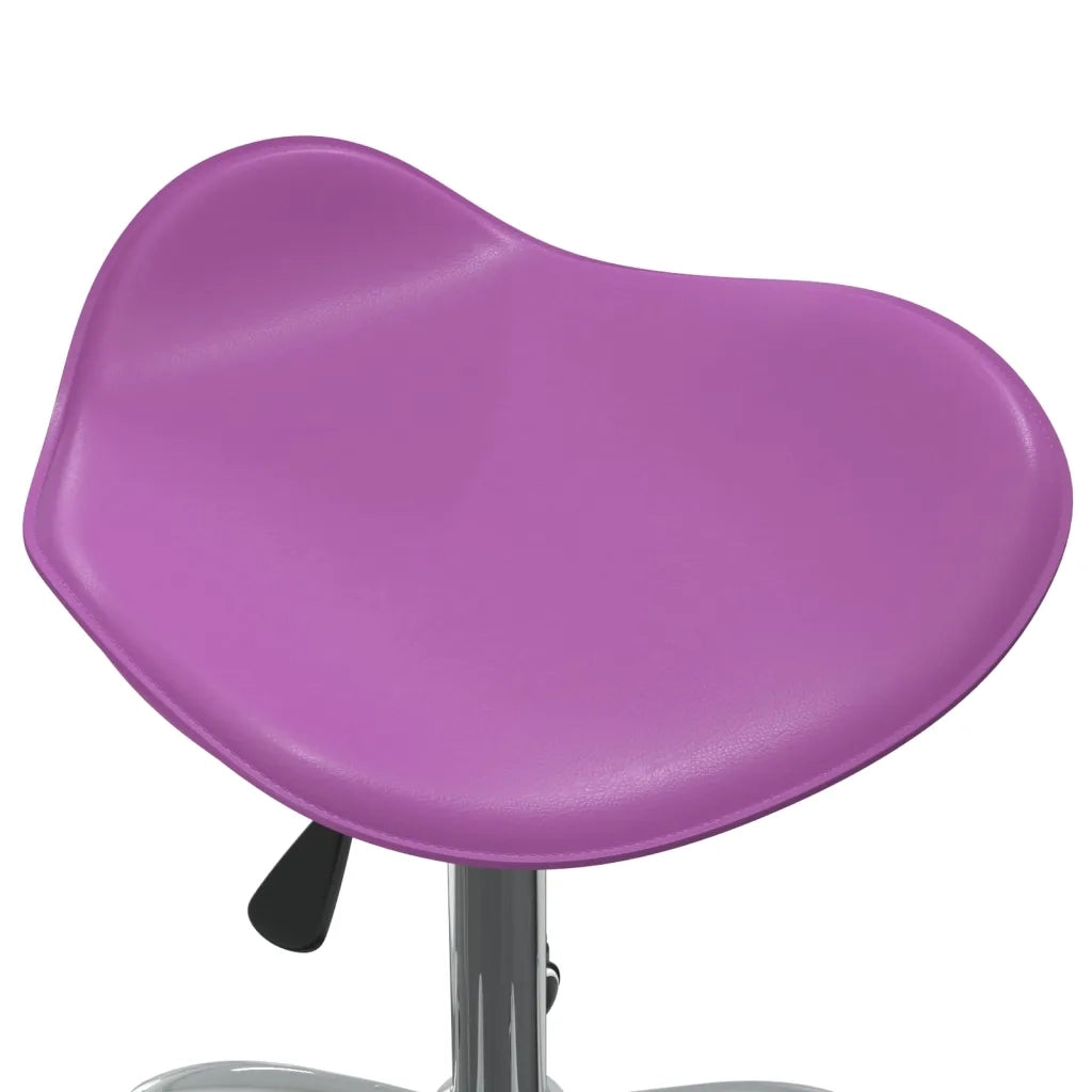 vidaXL Sedia da Pranzo Girevole Viola in Similpelle