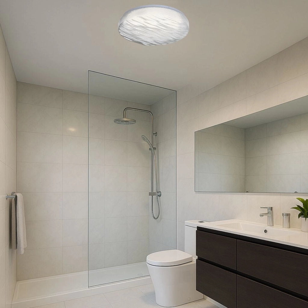 Plafoniera LED 24W Luvia bianca cristallo IP44 Rabalux