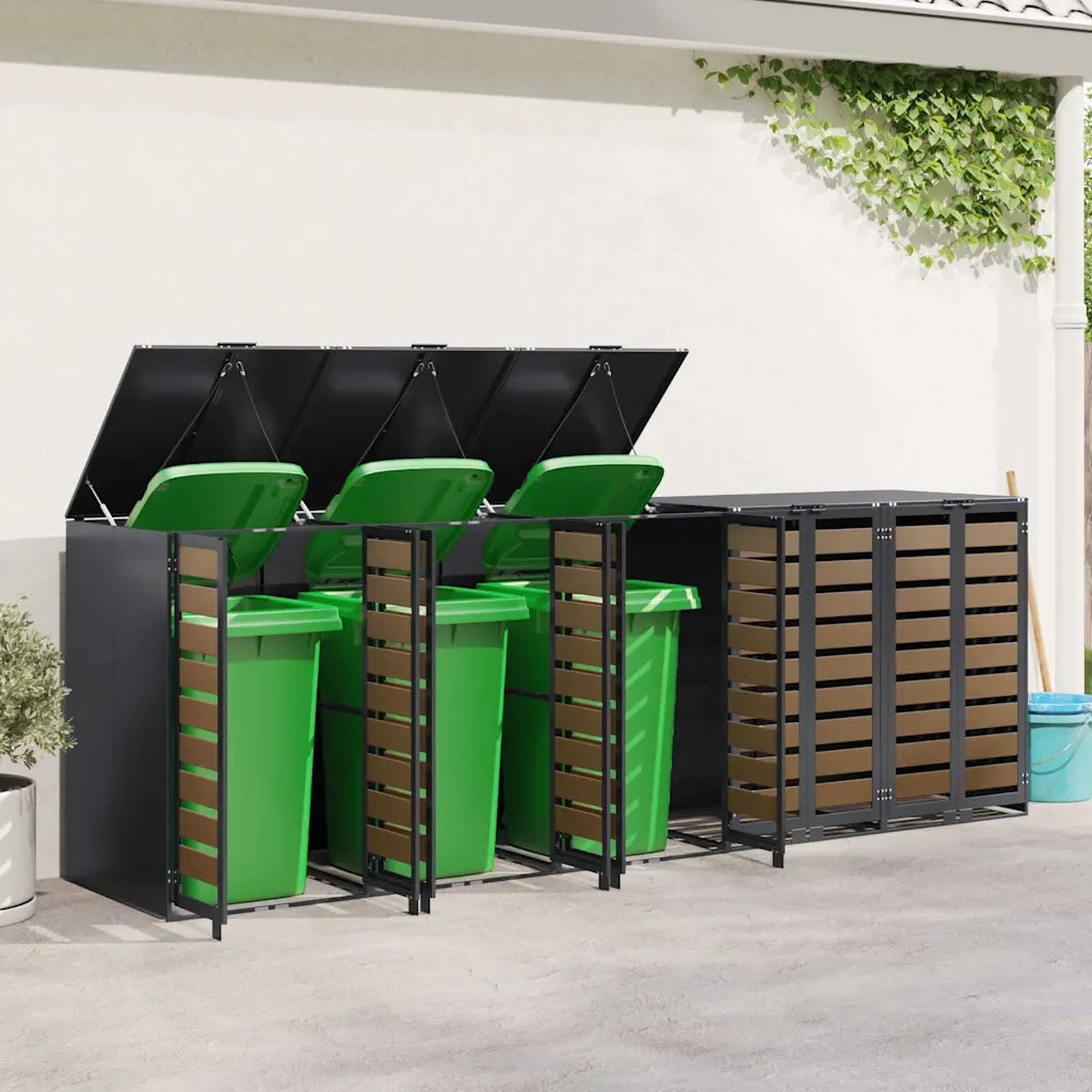 Contenitore per Rifiuti per 3 Bidoni 340 x 77.5 x 115.5 cm