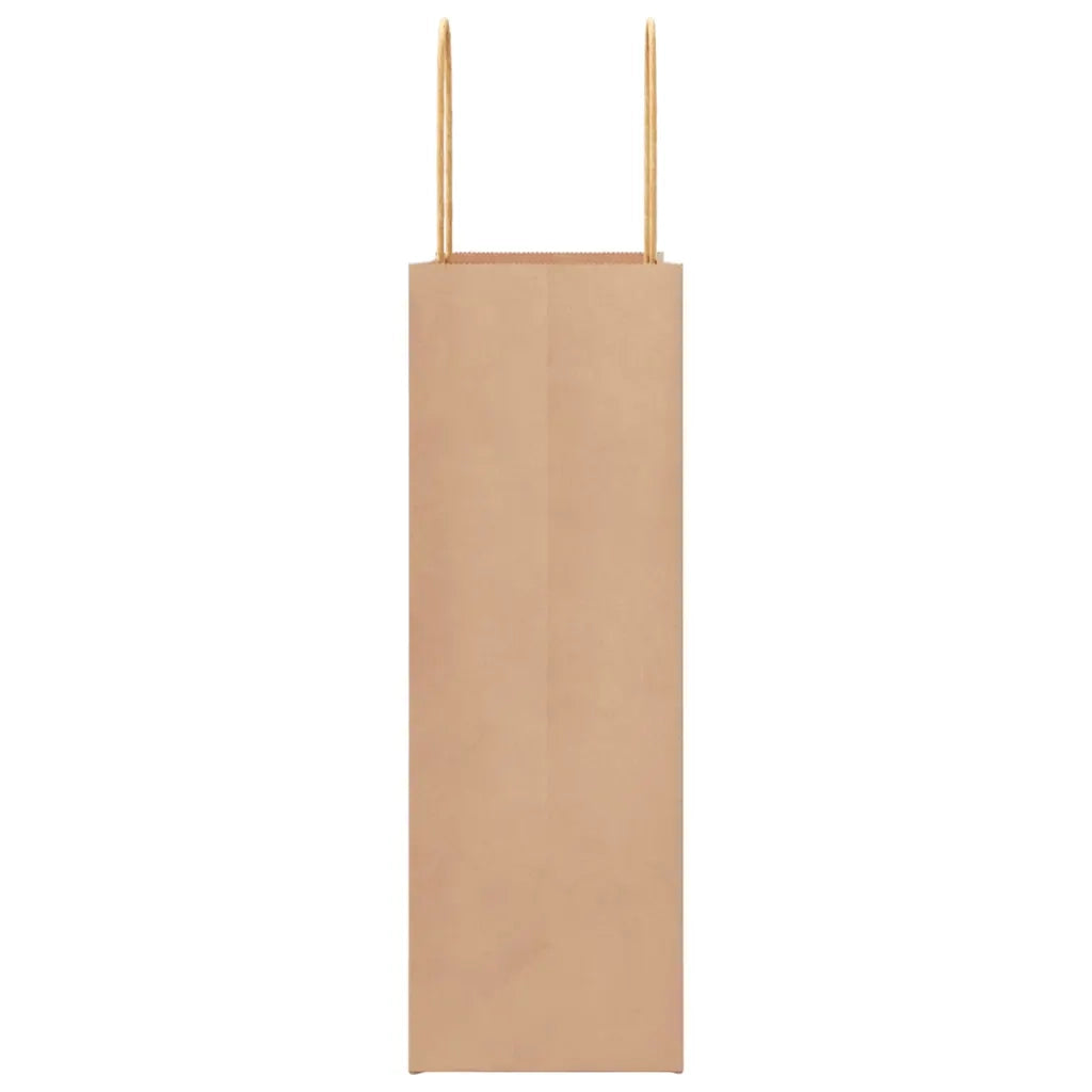 Sacchetti di Carta 250 pz con Manici Marrone 26x12x35 cm CFW8962316