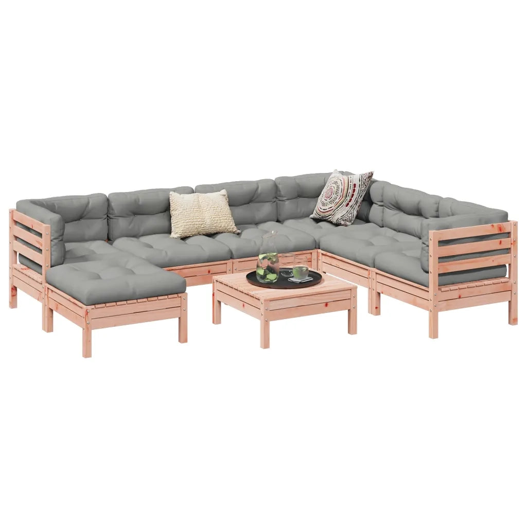Set Divani da Giardino 8 pz con Cuscini Massello Abete Douglas 3299561