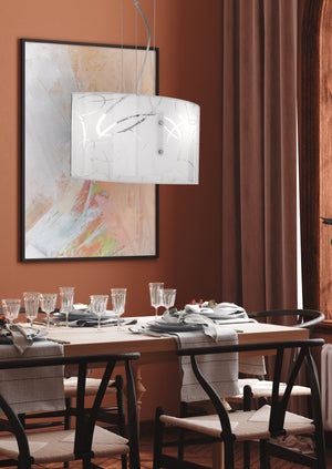 Lampada a Sospensione da Interno  E27 in Metallo Bianco