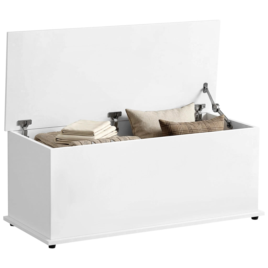 Cassapanca Contenitore Multiuso in Legno ¨C Zephmum ¨C Bianco 100x40x40cm