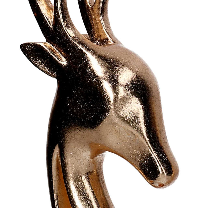 Renna resina oro cm 12x9xh46