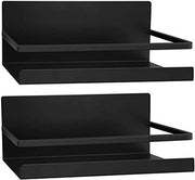 Organizzatore per Frigorifero con Raccoglitore Magnetico e Piastra - Organizzatore di Cucina, 2 Pezzi, Nero