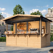 Chiosco in legno da giardino - 263 x 336 cm / 6 m²  - TIMBELA M150BZ