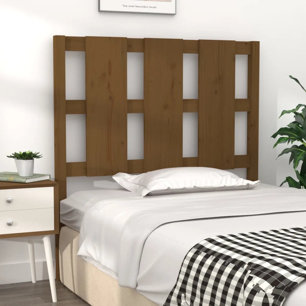 Testiera per Letto ambra 105,5x4x100 cm Legno Massello di Pino 817978