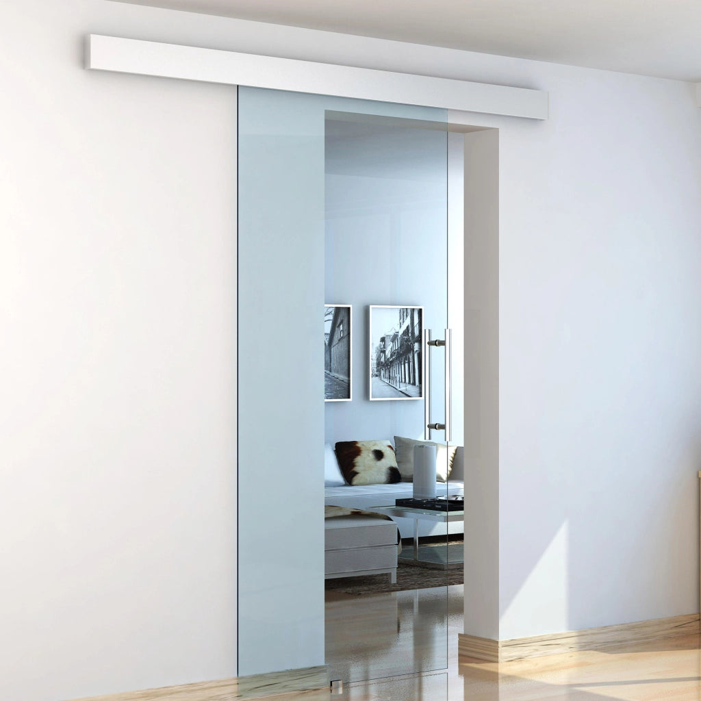 Porta Scorrevole in Vetro ¨C zephmum ¨C Trasparente Alluminio 210x75cm
