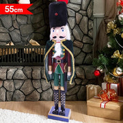 Trade Shop - Soldato Schiaccianoci Di Natale In Legno Altezza 55 Cm Decorazioni Natalizie -