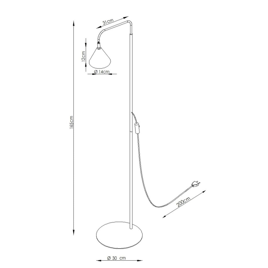 Lampada da terra NOX marrone