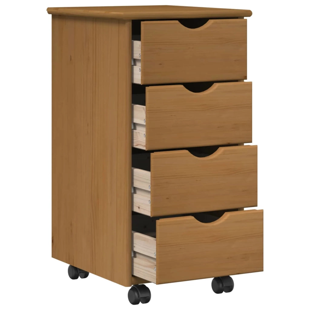 Set di Scrivania e Armadietto 2 pz Marrone Miele 3438770
