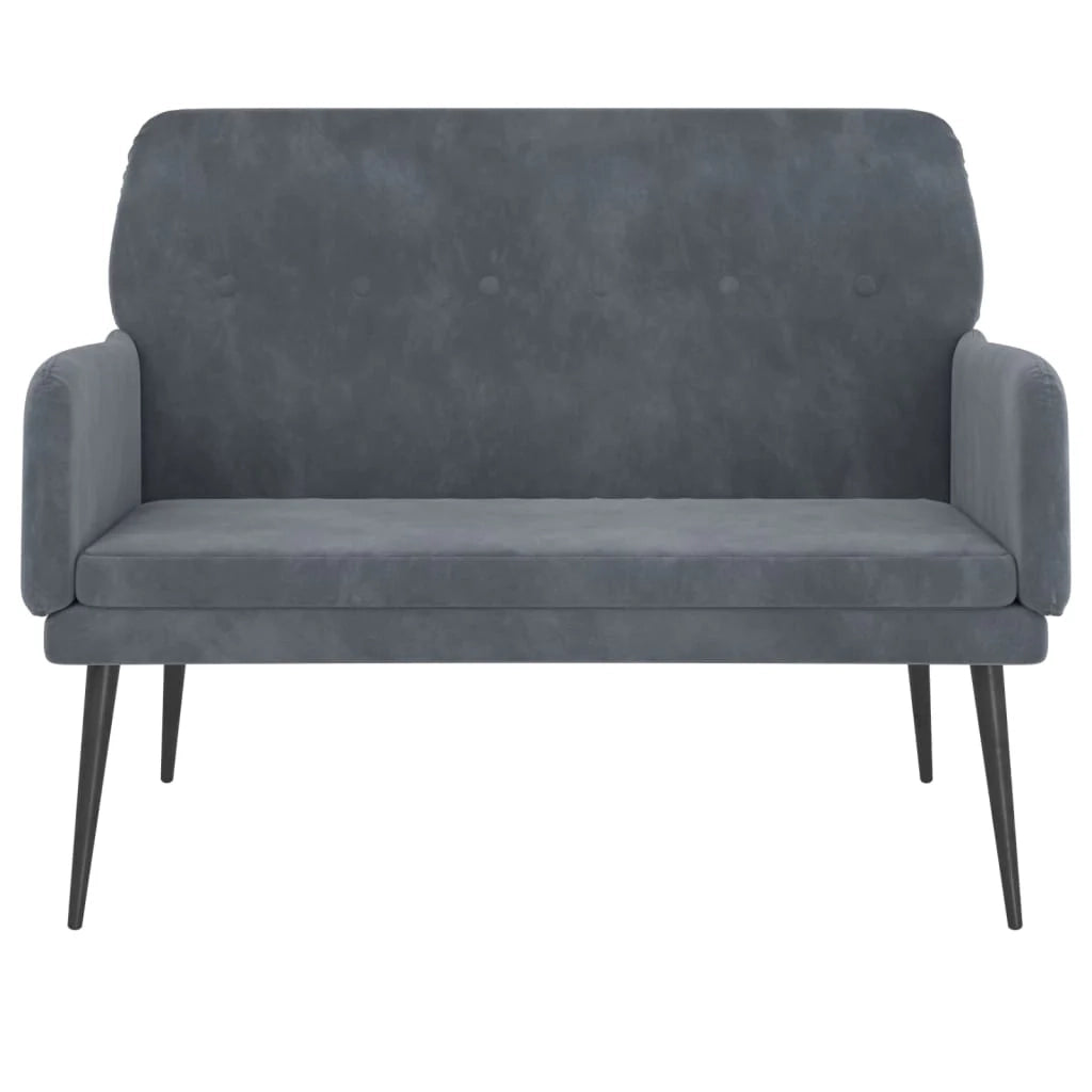 Panca 108 x 79 x 79 cm velluto grigio scuro 02_0010709
