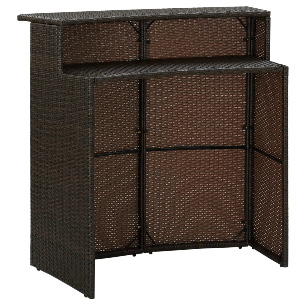 Set Bar da Giardino 3 pz con Cuscini Marrone cod mxl 40304