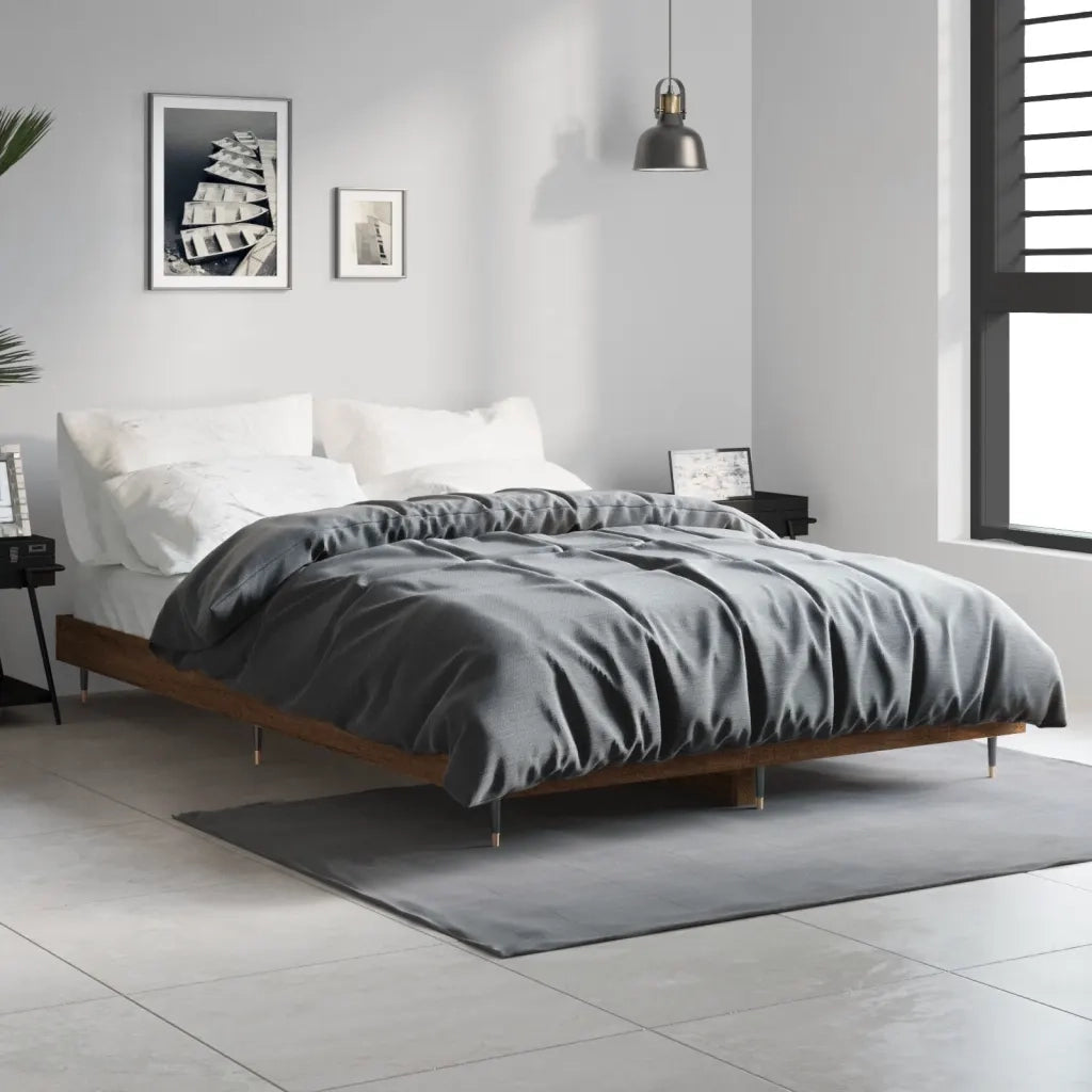 Giroletto senza Materasso Rovere Marrone 120x190 cm Truciolato 832196