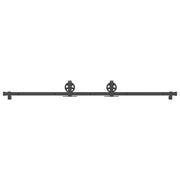 Kit di Binari per Porte Scorrevoli 200 cm Acciaio Nero CFW6747358