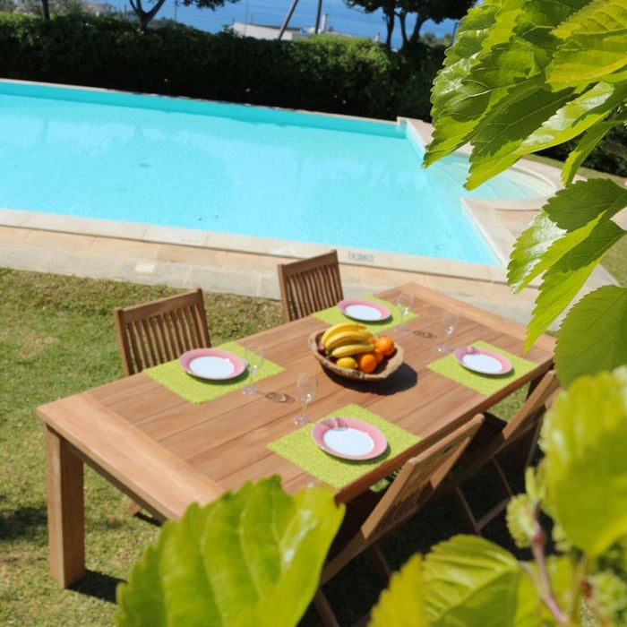 Tavolo da giardino in legno teak GINEVRA fino a 240 x 100 cm - Tavolo Da Giardino In Legno Teak Ginevra Fino A 240 X 100 Cm Dimensioni: 200 X 100 X H 79 Cm