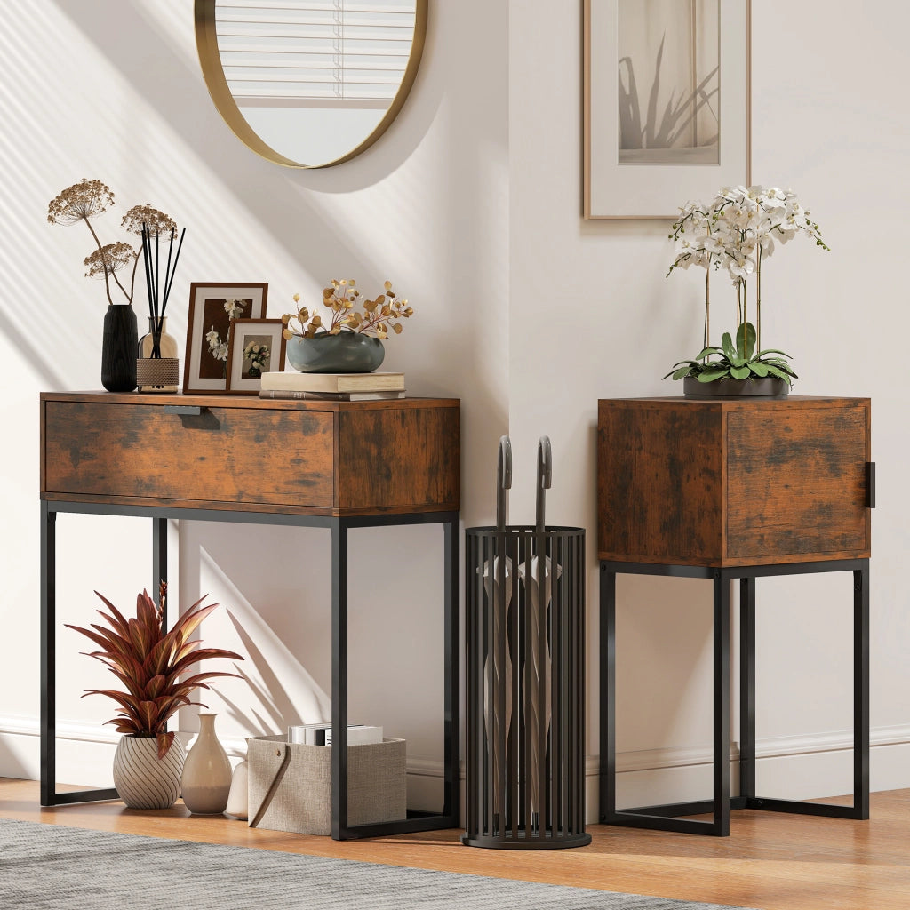 Tavolo consolle ¨C zephmum ¨C Rustico marrone 40x30x76