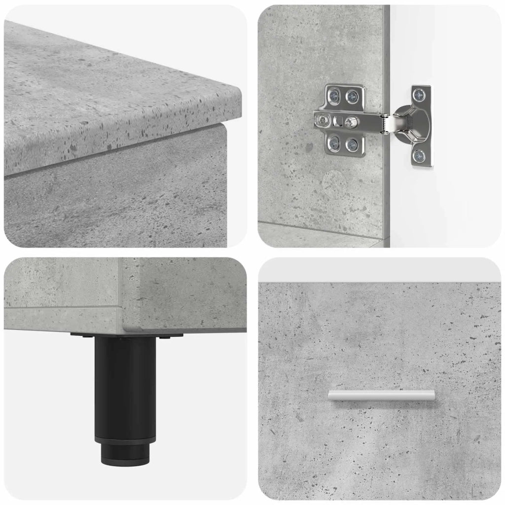 Mobiletto da bagno Grigio Cemento 60 x 35 x 60 cm