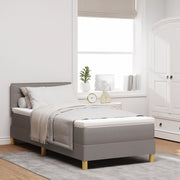 Letto a Box Spring con Materasso Tortora 90x200 cm Tessuto
